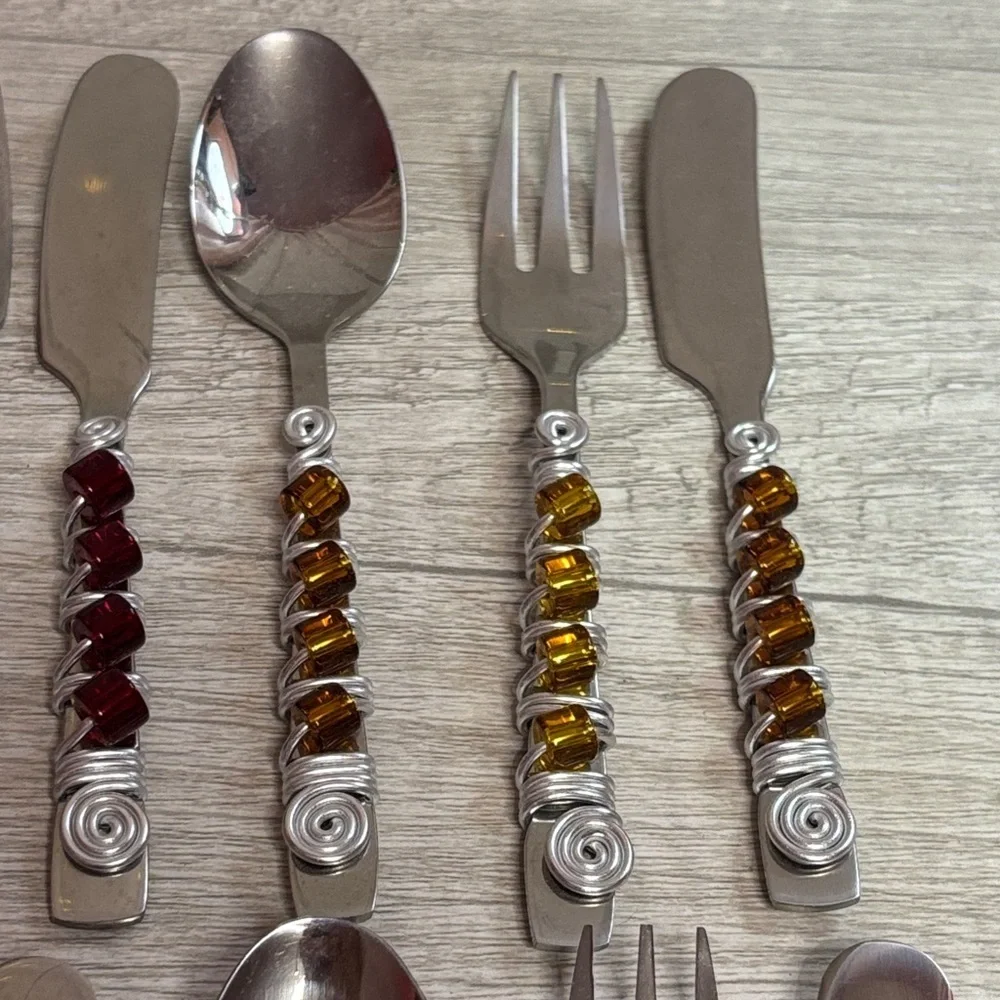 Colorful Spiral Handle Cutlery Set